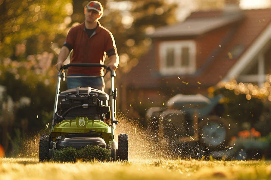 electric walk behind mower